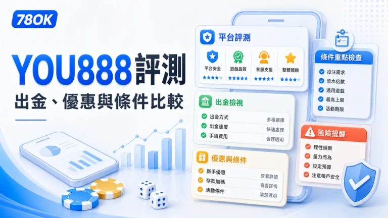 YOU888娛樂城評測:出金速度、優惠條件與TU差異比較 3 you888 casino cover platform review