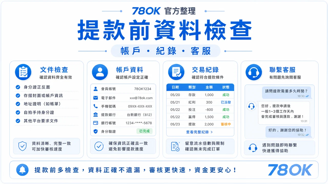 大老爺娛樂城資訊怎麼看?TU 整理入口、活動條件與帳戶檢查 4 TU 大老爺提款前資料圖,包含帳戶、紀錄與客服