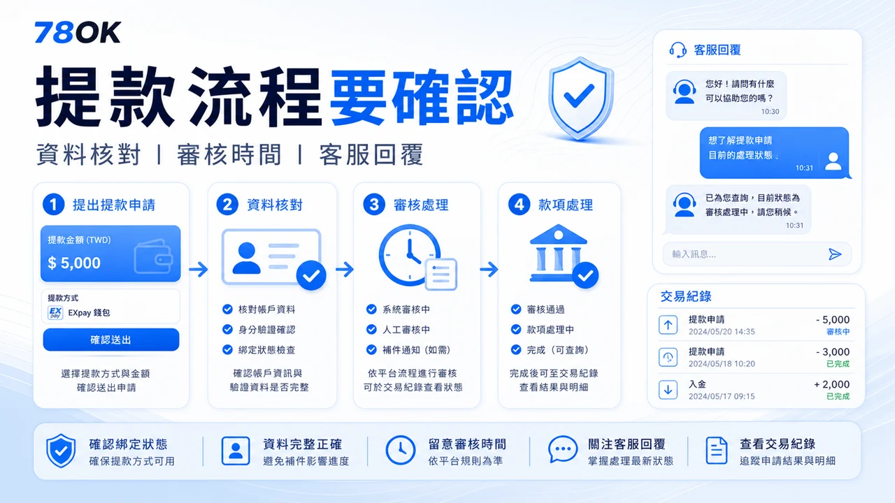 888 娛樂城資訊怎麼查?TU 官方整理活動條件、提款與客服重點 4 TU 整理提款與客服確認,包含身份資料、交易紀錄與處理狀態